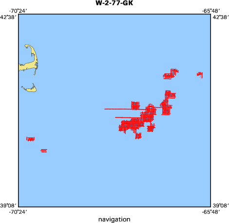 W-2-77-GK map of where seismic equipment operated