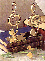 Treble Clef Bookends