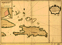 Plano de la Ysla de Santo Domingo