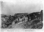 Rock Island train at state line, Sept. 16, 1893. Opening of the Cherokee Strip, Caldwell, Kansas