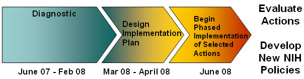 an image of a flow chart showing 3 phases of examining and evaluating peer review