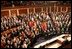 President George W. Bush receives a standing ovation during his State of the Union Address at the U.S. Capitol, Wednesday, Feb. 2, 2005. 