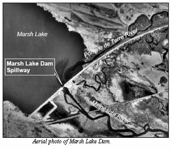 Black and White map of Marsh Lake location.