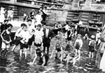 Children in a wading pool