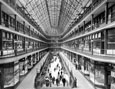 Interior view of a multi-level hall