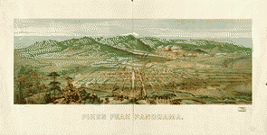 panorama of Pikes Peak