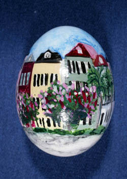 Painted and Decorated Egg Representing South Carolina