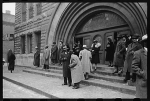 In front of Pilgrim Baptist Church on Easter Sunday, South Side of Chicago, Illinois.