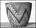 Cowlitz basket by Mary Kiona, from the Upper Cowlitz River area, Washington, 1926