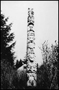 Haida totem pole, Howkan village, Long Island, Alaska, ca. 1921