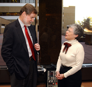 The event gave Wilson a chance to talk with a number employees, including Barbara Shane.