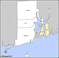 Map of Declared Counties for Disaster 1704