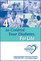 4 Steps to Control Your Diabetes for Life. Brochure Cover Image