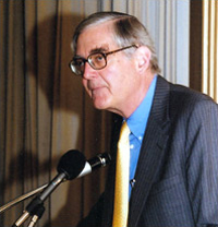 Ambassador Warren Zimmermann spoke at the Library Oct. 24.