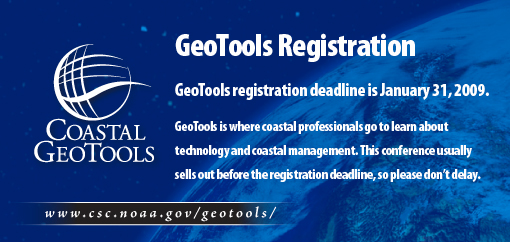 Coastal GeoTools Registration is now open.