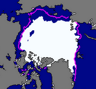 Sea ice extent in September 2006