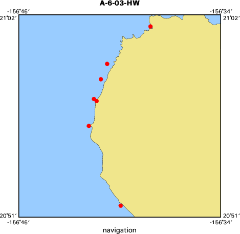 A-6-03-HW map of where navigation equipment operated