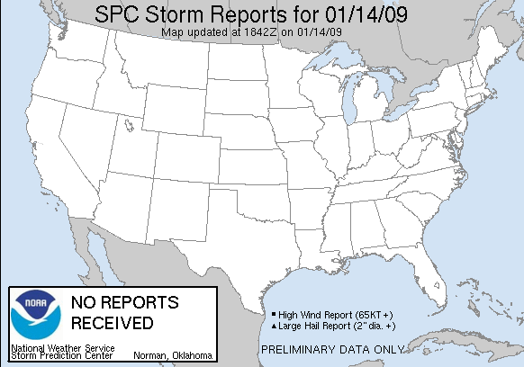 Today's severe weather reports
