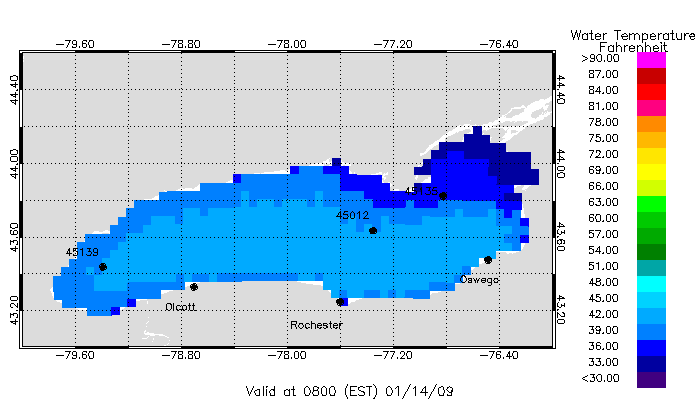 Lake Ontario Water Temperature Forecast