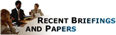 Recent Briefings and Papers