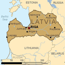 Map - Latvia