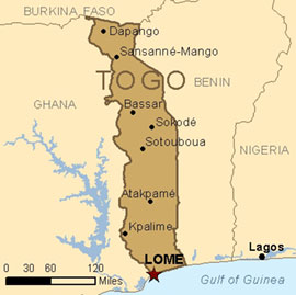 Map - Togo