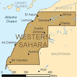 Map - Western Sahara