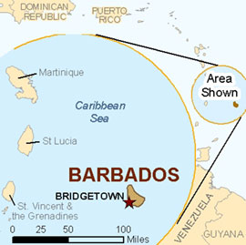 Map - Barbados