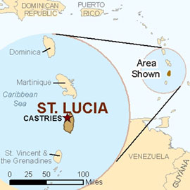 Map - St. Lucia