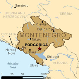 Map - Montenegro