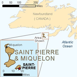 Map - St Pierre Miquelon