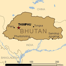 Map - Bhutan