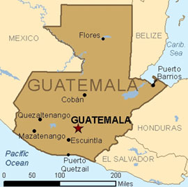 Map - Guatemala