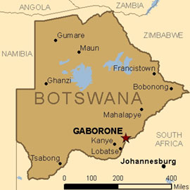 Map - Botswana