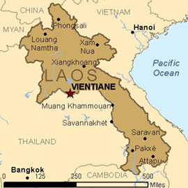 Map - Laos