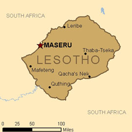 Map - Lesotho