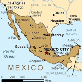 Map - Mexico