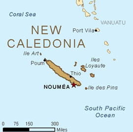 Map - New Caledonia