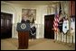 President George W. Bush delivers live radio address from the Roosevelt Room in the White House, Saturday, December 17, 2005.  White House photo by Kimberlee Hewitt