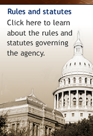 Rules and statutes. Click here to learn about the rules and statutes governing the agency