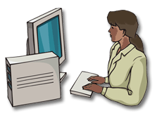 Woman At Computer