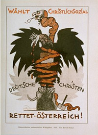 Antisemitic Austrian election poster from 1920.