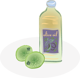 Illustration of olive oil