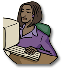 Woman At Computer