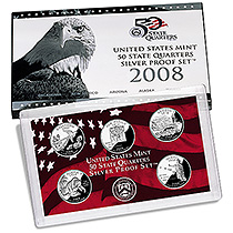 2008 United States Mint 50 State Quarters Silver Proof Set™  (V81)