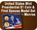 United States Mint Presidential $1 Coin & First Spouse Medal Set—Monroe