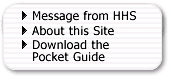 Message from HHS link & About this Site Menu