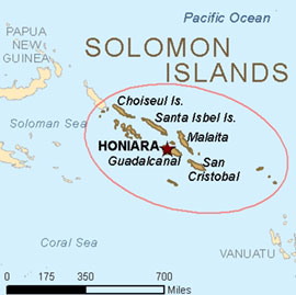 Map - Solomon Islands