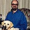 John Slatin and his guide dog, Dillon