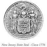 New Jersey State Seal - Circa 1776 .